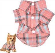 stylish and comfortable pink plaid and striped dog shirts from loyalfurry - perfect for any occasion! logo