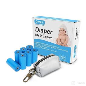 img 4 attached to Dergik Diaper Bag Dispenser & 105 Disposable Diaper Bags: On-The-Go Baby Poop Solution!