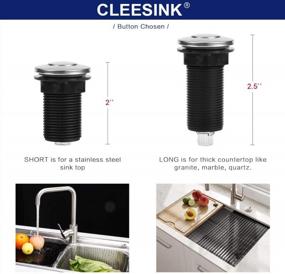 img 2 attached to Stainless Steel Sink Top Air Switch Button With Hose For Garbage Disposal - Food Waste Disposal Part With 2.5 Inch Long Brushed Push Button