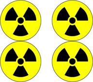 nuclear radiation warning radioactive sticker logo