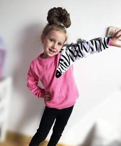 img 3 attached to Zebra Tassel Tee Shirt Sweatshirt For Baby Girls With Long Sleeves - Cute And Comfortable Clothing