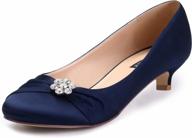 elevate your style with erijunor women's rhinestone-studded kitten heels: perfect for weddings and formal evenings логотип