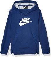 girls' nike active pullover hoodie in carbon heather - stylish clothing option логотип