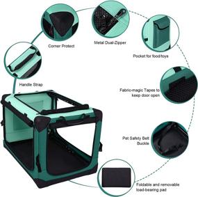 img 3 attached to X-Large Ownpets 4 Door Dog Soft Crate - Folding & Portable Soft-Sided Crate with Strong Steel Frame, Mesh Mat for Indoor & Outdoor Travel - Dog Crate