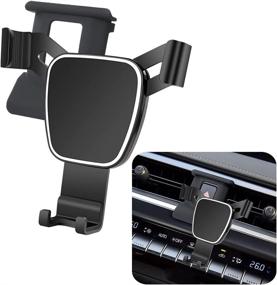 img 4 attached to 🚗 LUNQIN Car Phone Holder: Stylish Interior Accessory for 2019-2021 Lexus UX 200 250h SUV – Hands-Free Navigation Bracket for Mobile Cell Phone Mount