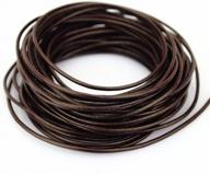 lollibeads (tm) 1.5 mm genuine round leather cord braiding string dark brown espresso 10 meters (10 yards) логотип