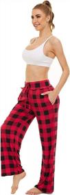 img 4 attached to CCKO Tie Dye Palazzo Lounge Pants For Women, Comfortable And Stretchy Casual Pajama Pants With Drawstring Waistband - Perfect For All Seasons