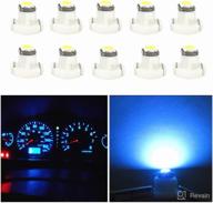 🚗 enhance your car's interior with wljh 10x ice blue t3 neo wedge led bulbs for instrument cluster, dashboard, and climate controls логотип