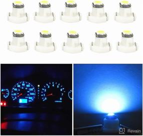 img 4 attached to 🚗 Enhance Your Car's Interior with WLJH 10x Ice Blue T3 Neo Wedge LED Bulbs for Instrument Cluster, Dashboard, and Climate Controls