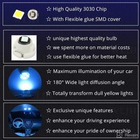 img 2 attached to 🚗 Enhance Your Car's Interior with WLJH 10x Ice Blue T3 Neo Wedge LED Bulbs for Instrument Cluster, Dashboard, and Climate Controls