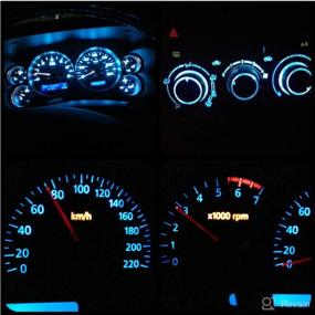 img 3 attached to 🚗 Enhance Your Car's Interior with WLJH 10x Ice Blue T3 Neo Wedge LED Bulbs for Instrument Cluster, Dashboard, and Climate Controls