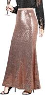 sequin maxi skirt for women - glittery bodycon mermaid skirt ideal for formal occasions logo