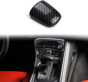 img 4 attached to Carbon Fiber Gear Shift Knob Cover Sticker Head Trim for Dodge Challenger (2015-2020) - Boosting SEO