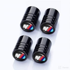 img 3 attached to 🚗 Jazzshion 4 Pcs Metal Car Wheel Tire Valve Stem Caps for BMW X1 X3 M3 M5 X1 X5 X6 Z4 3 5 7Series Logo Styling Decoration Accessories