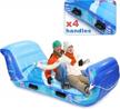 70 inch giant snow tube for kids and adults with reinforced handles and pull rope - perfect winter sledding toy! logo