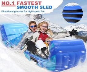 img 3 attached to 70 Inch Giant Snow Tube For Kids And Adults With Reinforced Handles And Pull Rope - Perfect Winter Sledding Toy!
