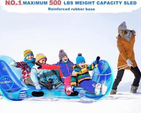 img 1 attached to 70 Inch Giant Snow Tube For Kids And Adults With Reinforced Handles And Pull Rope - Perfect Winter Sledding Toy!
