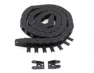 10mm x 11mm black plastic open type cable wire carrier drag chain towline r18 for 3d printer and cnc machines - 1 meter length logo