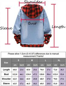 img 1 attached to Tebreux Men'S Jean Jacket Hoodie Denim Button Down Trucker Coat Casual Distressed Outwear