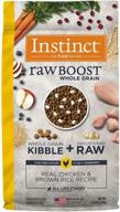 whole grain chicken and brown rice natural dry dog food with raw boost, 4.5lb bag by instinct logo