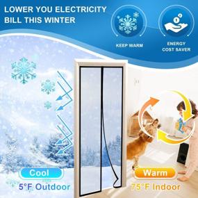 img 3 attached to Upgrade Your Home'S Comfort: Insulated Magnetic Door Curtain With Self-Sealing Technology
