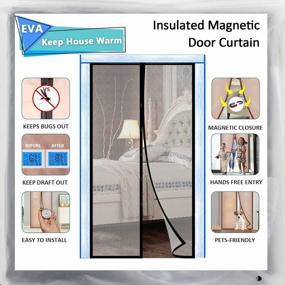 img 4 attached to Upgrade Your Home'S Comfort: Insulated Magnetic Door Curtain With Self-Sealing Technology