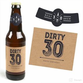 img 2 attached to 30th Milestone Birthday - Perfectly Aged Decorations for Men - 6 Beer Bottle Labels & 1 Carrier