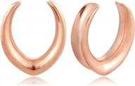 hypoallergenic 316 stainless steel saddle plugs: casvort's minimalist ear gauges for fashionable body jewelry lovers logo