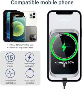 img 2 attached to 🔌 Convenient 15W Magnetic Wireless Car Charger for iPhone 12/12 Pro/12 Mini/12 Pro Max: Auto-Alignment Car Phone Mount, Air Vent Phone Holder Charger with Mag-Safe Compatibility