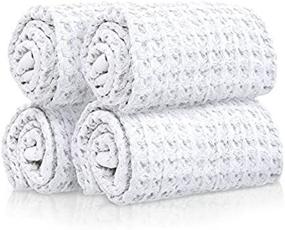 img 2 attached to Sutera - Wash Towels Extra Absorbent Silverthread Washcloths Set - Pack Of 4 White - 100% CA-Grown Cotton - Luxury Soft Durable Quick Drying Fabric Bathroom Face Cloths 12"X12