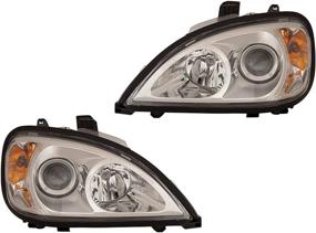 img 1 attached to 🔦 Aftermarket Depo 340-1104P-ASN1 Headlight Assembly Pair with Projector and Chrome Bezel (Not OEM)