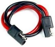 🔌 versatile and efficient: 12-inch quick disconnect connect 10 gauge 2 pin polarized wire harness - 10 pack logo