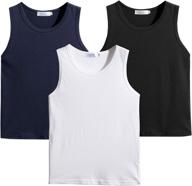 arshiner sleeveless crewneck 3 pack undershirts boys' clothing - tops, tees & shirts logo