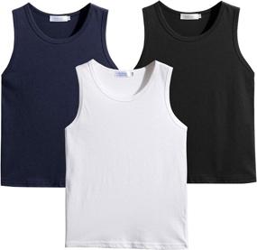 img 3 attached to Arshiner Sleeveless Crewneck 3 Pack Undershirts Boys' Clothing - Tops, Tees & Shirts