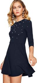 img 1 attached to Floerns Womens Beaded Flare Skater Women's Clothing ~ Dresses