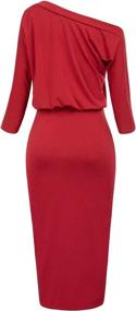 img 3 attached to Stylish GRACE KARIN Women's Shoulder Bodycon Dresses: Fashionable Clothing for Women