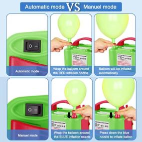 img 1 attached to KINBON Electric Balloon Pump: Portable Dual Nozzle Blower Inflator For Party Decoration & Balloon Arch - 110V 600W