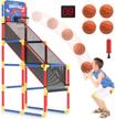 eaglestone basketball hoop arcade game indoor w/ electronic scoreboard, basketball hoop outdoor for kids with 4 balls, cheer sound. toddler basketball sports toys, basketball gift for boys & girls logo