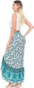 img 3 attached to 👗 Bohemian Ruffled Asymmetric Skirts for Women's Waist - Stylish Women's Clothing