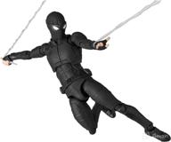 spiderman movie heroes - exclusive all black spiderman action figure & toy for fans! logo