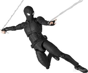 img 4 attached to Spiderman Movie Heroes - Exclusive All Black Spiderman Action Figure & Toy for Fans!