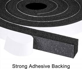 img 2 attached to Fowong Open Cell Foam Seal Tape 2 Rolls, 1" W X 1" T X 13' L, Air Conditioner Seal Low Density Door Insulation Strip High Resilience Flame Resistance, 2 X 6.5 Ft