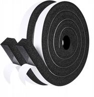 fowong open cell foam seal tape 2 rolls, 1" w x 1" t x 13' l, air conditioner seal low density door insulation strip high resilience flame resistance, 2 x 6.5 ft logo