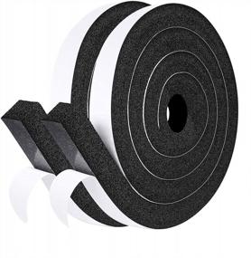 img 4 attached to Fowong Open Cell Foam Seal Tape 2 Rolls, 1" W X 1" T X 13' L, Air Conditioner Seal Low Density Door Insulation Strip High Resilience Flame Resistance, 2 X 6.5 Ft
