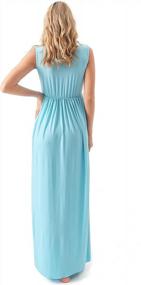 img 2 attached to Sleeveless Maternity Gown With Split Hem For Stunning Baby Shower Photoshoots And Casual Wear For Women