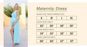 img 1 attached to Sleeveless Maternity Gown With Split Hem For Stunning Baby Shower Photoshoots And Casual Wear For Women