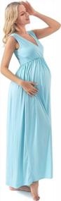 img 3 attached to Sleeveless Maternity Gown With Split Hem For Stunning Baby Shower Photoshoots And Casual Wear For Women