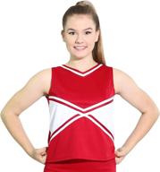 dazzle on the field: danzcue womens 2-color kick sweetheart cheerleaders uniform shell top logo