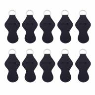 valyria sublimation blanks: set of 10 black lipstick and chapstick holder keychains for bulk orders logo