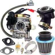 topemai 18mm carburetor with intake manifold air filter for gy6 50cc 49cc 4 stroke scooter taotao engine - optimized 50cc carb, moped parts 50cc logo